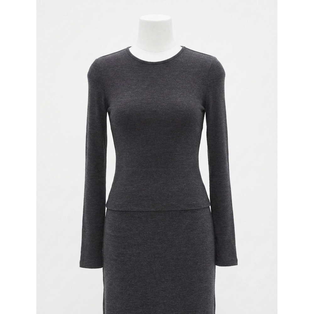 NEW Z SUPPLY demure top in charcoal heather